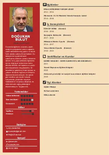 Gemi Kaptanı CV Örnekleri cv indir